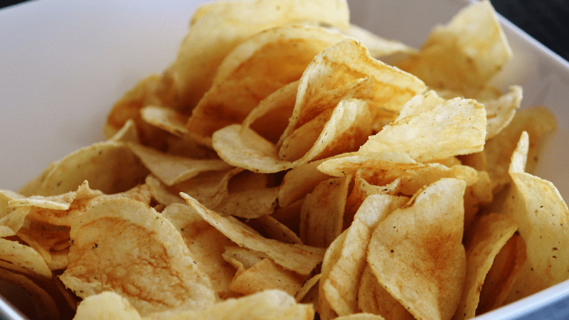 potato chips in a bowl